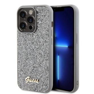  Guess iPhone 15 Pro ezüst csillogós hátlap tok guhcp15lpmsdgss