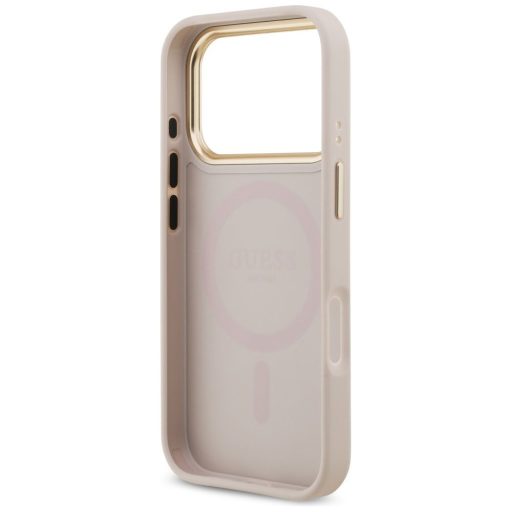 Guess MagSafe Apple iPhone 17 Pro hátlap tok, pink guhmp17lpgcrmdep