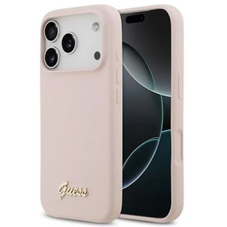   Guess Silicone Apple iPhone 17 Pro Max / iPhone 18 Pro Max hátlap tok, rózsaszín guhmp17xsmbslp