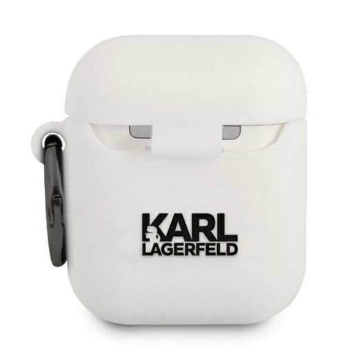 Karl Lagerfeld Paris feliratos Apple Airpods tok FEHÉR