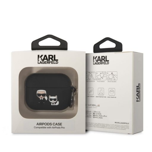 Karl Lagerfeld Apple Airpods Pro tok FEKETE