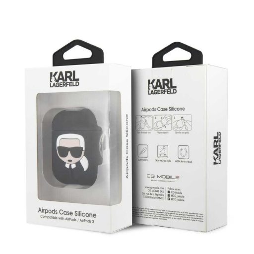 Karl Lagerfeld Apple Airpods tok FEKETE