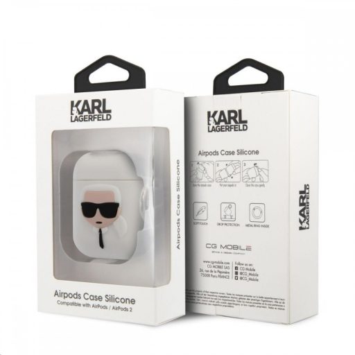 Karl Lagerfeld Apple Airpods tok FEHÉR