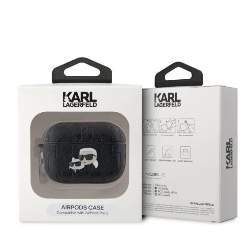 Karl Lagerfeld Apple Airpods Pro 2 tok FEKETE
