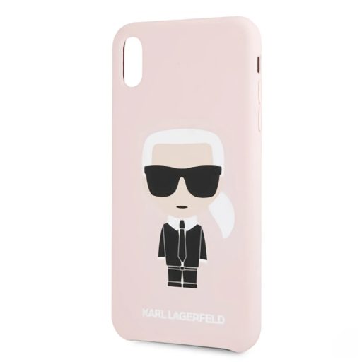 Karl Lagerfeld Szilikon soft-touch tok, hátlap RÓZSASZÍN iPhone 7 / 8 / SE