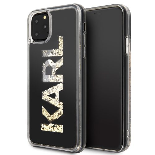 Karl Lagerfeld Karl feliratos glitteres folyós szilikon tok, hátlap iPhone 11 Pro