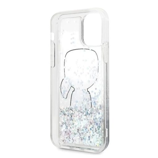 Karl Lagerfeld Karl mintás glitteres folyós szilikon tok, hátlap iPhone 11 Pro