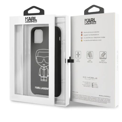 Karl Lagerfeld iPhone 11 Pro szilikon soft-touch tok, hátlap FEKETE