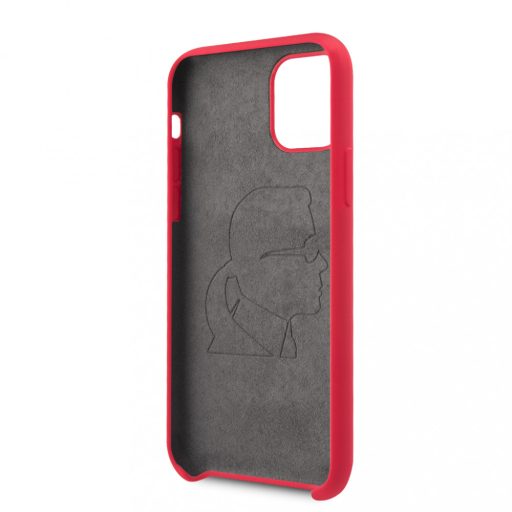 Karl Lagerfeld iPhone 11 Pro szilikon soft-touch tok, hátlap PIROS