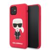 Karl Lagerfeld szilikon soft-touch tok, hátlap PIROS iPhone 11