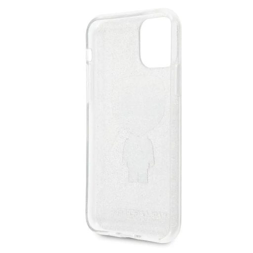 Karl Lagerfeld csillogós Karl mintás szilikon tok, hátlap iPhone 11