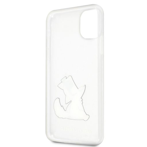 Karl Lagerfeld Choupette mintás átlátszó szilikon tok, hátlap iPhone 11 Pro Max