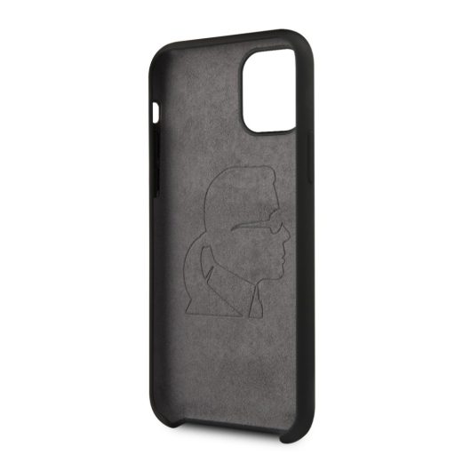 Karl Lagerfeld szilikon soft-touch tok, hátlap FEKETE iPhone 11 Pro Max
