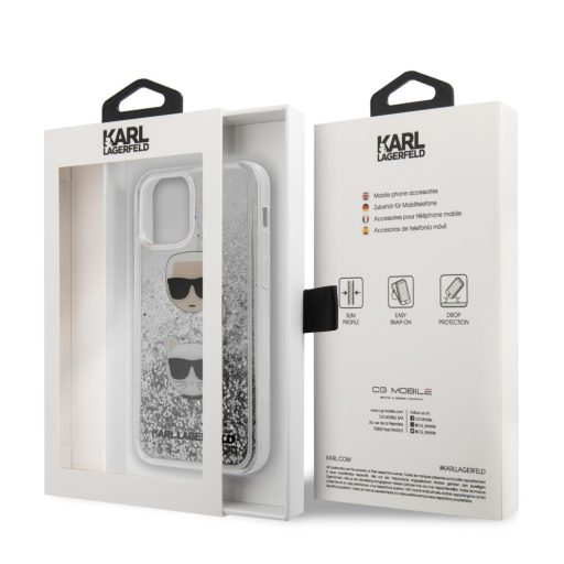 Karl Lagerfeld glitteres folyós tok, hátlap iPhone 12 Pro Max