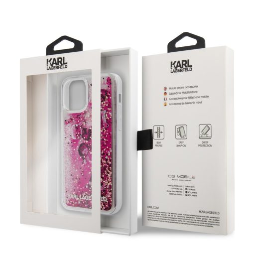 Karl Lagerfeld glitteres folyós tok, hátlap iPhone 12 Pro Max
