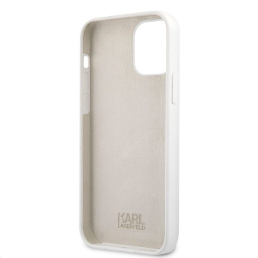 Karl Lagerfeld Choupette szilikon soft-touch tok, hátlap FEHÉR iPhone 12 Pro Max