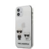 Karl Lagerfeld karl és choupette mintás tok, hátlap iPhone 12 mini