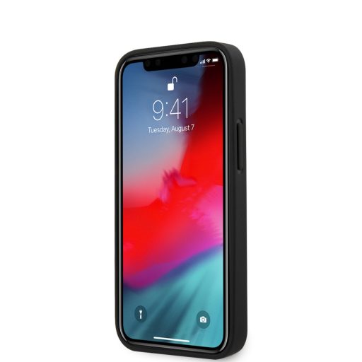 Karl Lagerfeld fém logós tok, hátlap fekete iPhone 12 mini