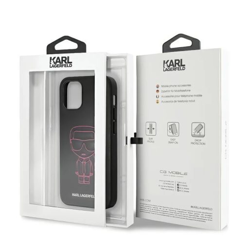 Karl Lagerfeld fém logós tok, hátlap iPhone 12 mini
