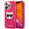 Karl Lagerfeld choupette mintás PINK iPhone 13 Pro tok, hátlap