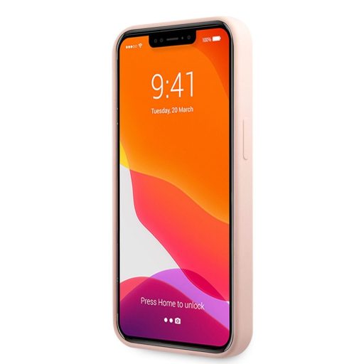 Karl Lagerfeld karl mintás szilikon soft-touch Rózsaszín iPhone 13 Pro tok, hátlap