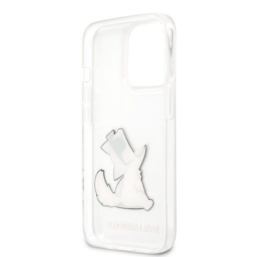 Karl Lagerfeld choupette mintás Átlátszó iPhone 13 Pro Max tok, hátlap