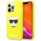 Karl Lagerfeld choupette mintás SÁRGA iPhone 13 Pro Max tok, hátlap