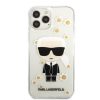 Karl Lagerfeld Karl mintás Átlátszó iPhone 13 Pro Max tok, hátlap