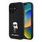 Karl Lagerfeld tok fekete csillogós klhcp16sgknpsk Apple Iphone 16 készülékhez