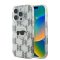 Karl Lagerfeld FW Metal Plate Apple iPhone 16 kompatibilis hátlap tok, fekete klhcp16shklpkht