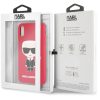 Karl Lagerfeld Szilikon soft-touch tok, hátlap PIROS iPhone X / XS