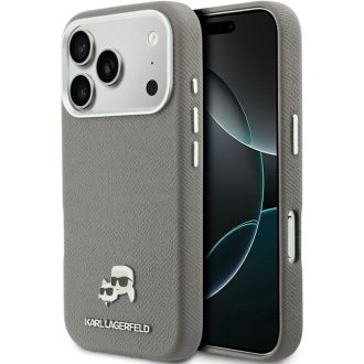   Karl Lagerfeld Apple iPhone 17 Pro / iPhone 18 Pro MagSafe kompatibilis hátlap tok, szürke klhmp17l6pfkclg