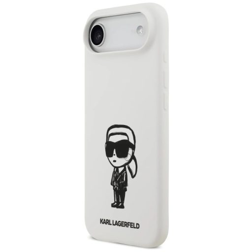 Karl Lagerfeld Apple iPhone Air MagSafe kompatibilis hátlap tok, fehér klhmp17mskigroh