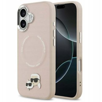   Karl Lagerfeld MagSafe Apple iPhone 17 hátlap tok, rózsaszín klhmp17spsmlrkcp