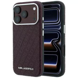   Karl Lagerfeld Apple iPhone 17 Pro / iPhone 18 Pro MagSafe kompatibilis hátlap tok, lila klhmp18lpsklf0fr