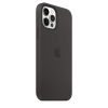 Apple MagSafe rögzítésű szilikontok FEKETE iPhone 12 / 12 Pro