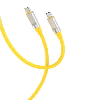 XO NB-Q252B Type-C - Type-C adatkábel, 60W, 1m SÁRGA