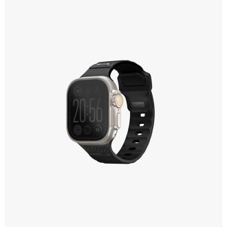   Uniq Stride KFM Apple Watch 49,46,45,44,42 mm gumis szilikon szíj, fekete