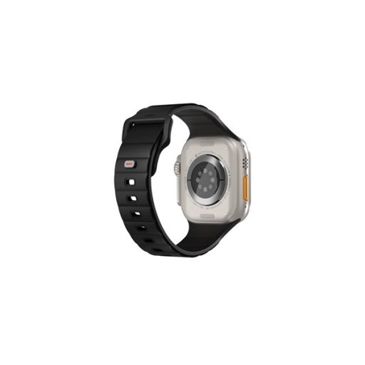 Uniq Stride KFM Apple Watch 49,46,45,44,42 mm gumis szilikon szíj, fekete