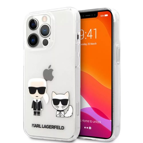 Karl Lagerfeld Karl and Choupette PC/TPU hátlap tok Apple iPhone 13 Pro Max, átlátszó KLHCP13XCKTR