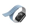 Uniq Revix mágneses szilikon szíj Apple Watch 42/44/45/49mm, fehér/kék