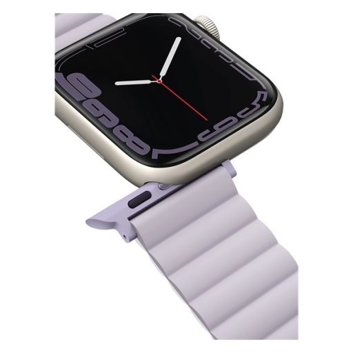 Uniq Revix mágneses szilikon szíj Apple Watch 42/44/45/49mm, lila/fehér