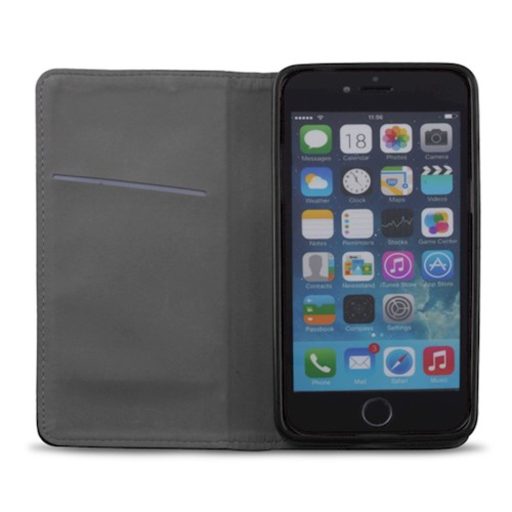 Magnet Apple iPhone 14 Pro Max mágneses flip tok, fekete