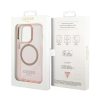 Guess Translucent MagSafe Apple iPhone 14 Pro Max hátlap tok, rózsaszín GUHMP14XHTCMP