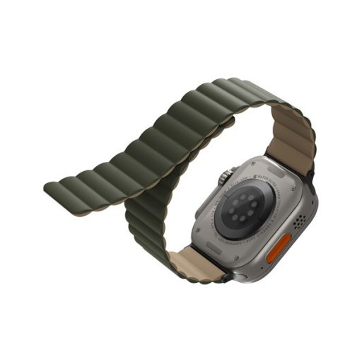 Uniq Revix mágneses szilikon szíj Apple Watch 42/44/45/49mm, kék/barna