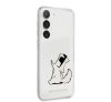 Karl Lagerfeld Choupette Fun Samsung Galaxy S23+, szilikon tok, átlátszó