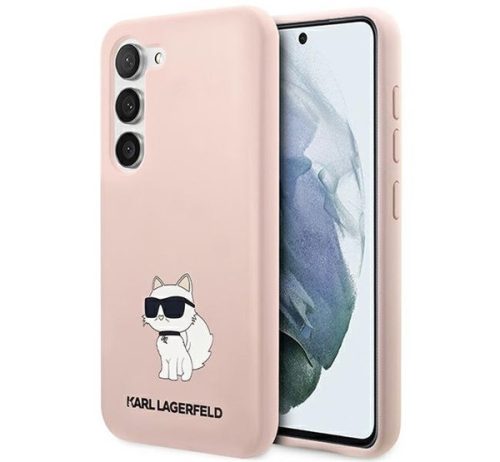Karl Lagerfeld Silicone Choupette Samsung Galaxy S23 szilikon tok, rózsaszín