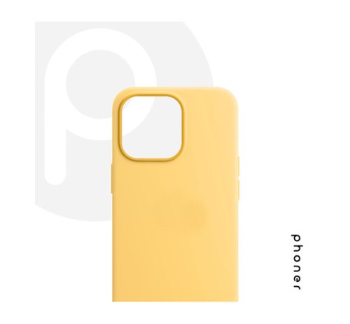 Phoner Apple iPhone 11 Pro Max szilikon tok, sárga