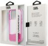 Karl Lagerfeld Liquid Glitter Elong Apple iPhone 14 Pro hátlap tok, rózsaszín KLHCP14LLCKVF