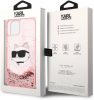 Karl Lagerfeld Glitter Choupette Head Apple iPhone 14 Plus hátlap tok, rózsaszín KLHCP14MLNCHCP